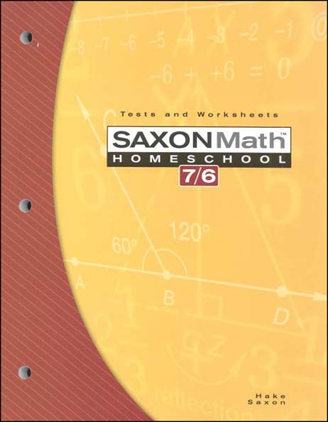 Math 7/6 Homeschool Testing Book 4th Edition from Saxon Math