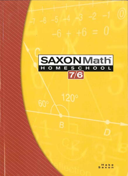 Math 7/6 Homeschool Student Edition 4th Edition from Saxon Math