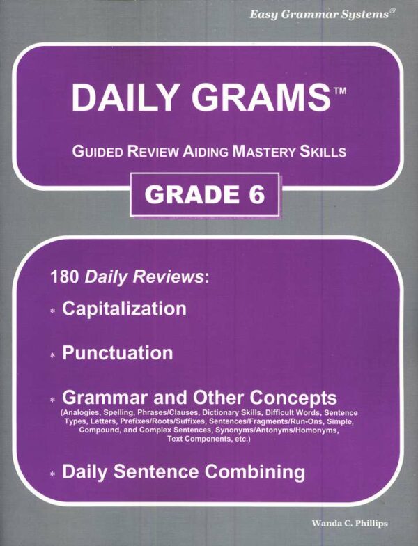 Daily Grams: Grade 6 Teacher Text from Easy Grammar Systems