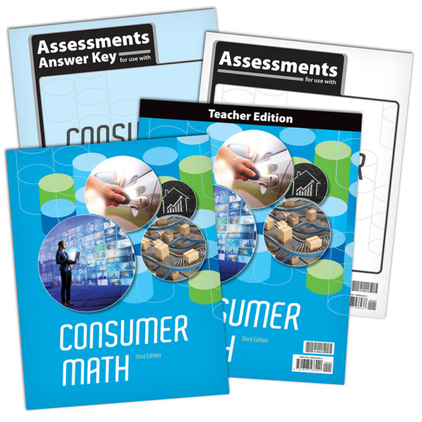 12th Grade Consumer Math Textbook Kit from BJU Press Teacher's Guide Curriculum Express