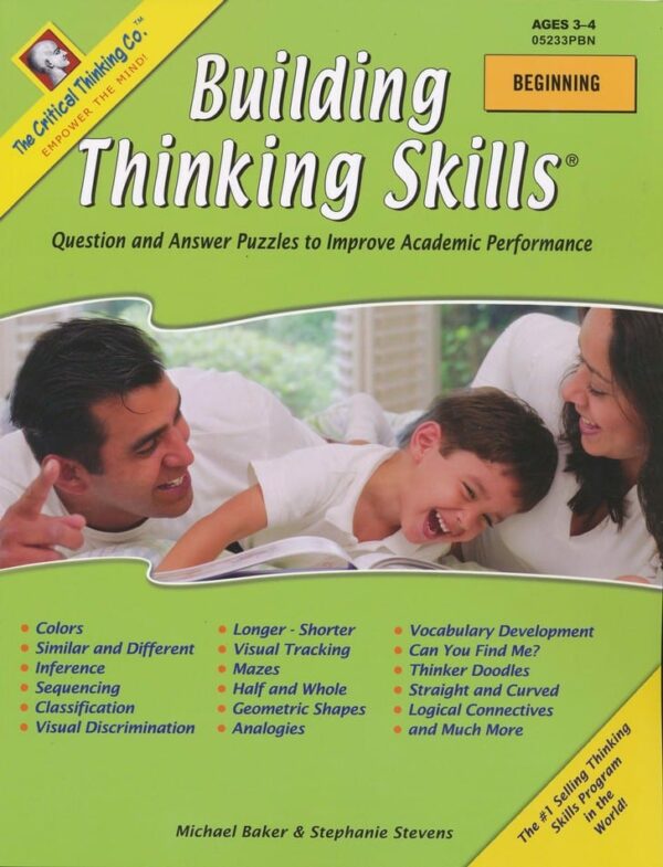 Building Thinking Skills Beginning, Toddler-PreK, from The Critical Thinking Company