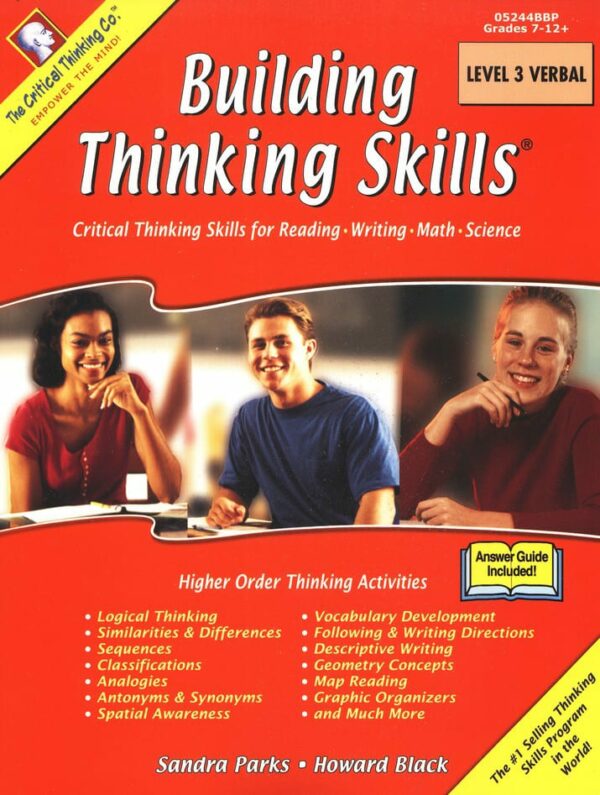 Building Thinking Skills: Level 3 Verbal, Grades 7-12+, from The Critical Thinking Company