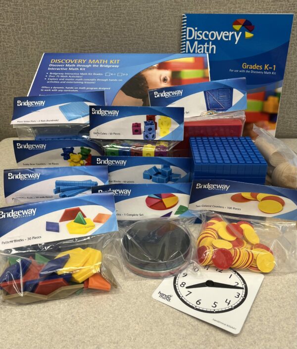 Discovery Math Manipulative Kit and Guidebook: Grades K/1 from Bridgeway Hands-on Curriculum Express