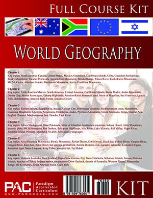 World Geography Full Course Kit from Paradigm Accelerated Curriculum