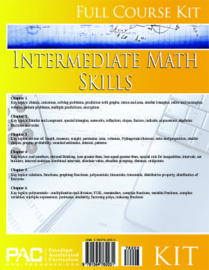 Intermediate Math Skills from Paradigm Accelerated Curriculum