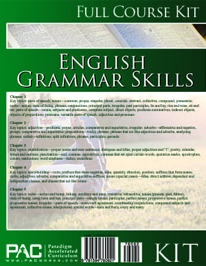 English Grammar Skills Kit from Paradigm Accelerated Curriculum