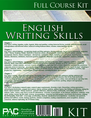 English III: Writing Skills Kit from Paradigm Accelerated Curriculum