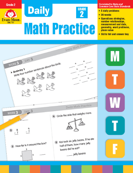 Daily Math Practice Grade 2 from Evan-Moor Evan-Moor Curriculum Express