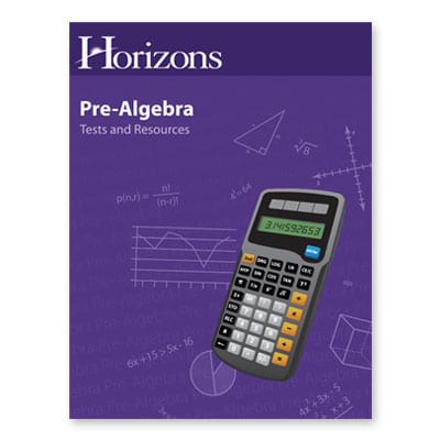 Horizons Pre-Algebra Tests and Resources Book from Alpha Omega Publications