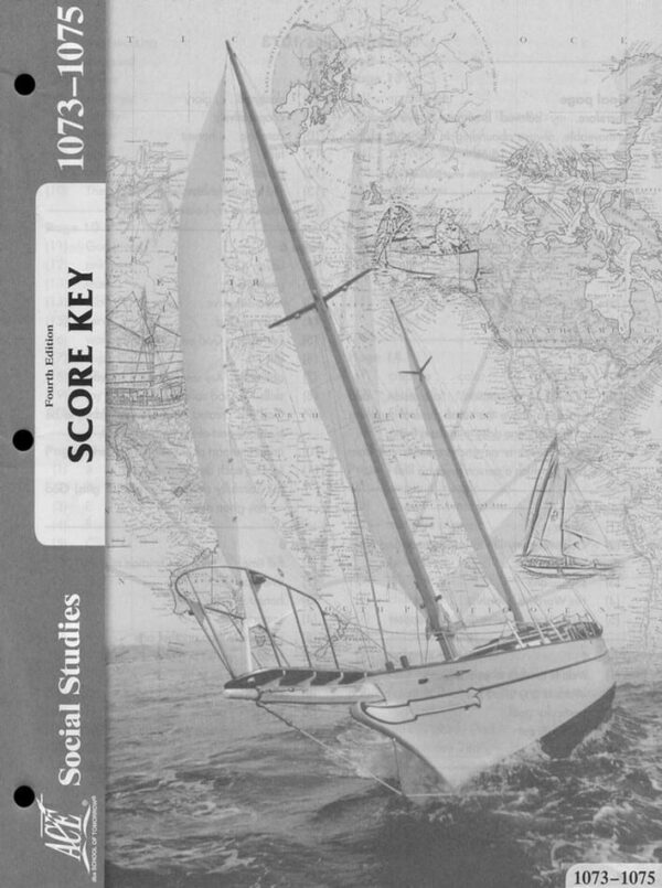 7th Grade Social Studies Key 1073-1075 from Accelerated Christian Education ACE Workbook Curriculum Express