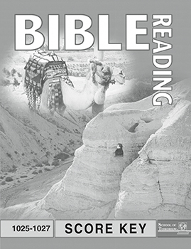 3rd Grade Bible Reading Answer Key 1025-1027 by Accelerated Christian Education ACE 1 of 4 Curriculum Express