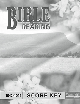 4th Grade Bible Reading Answer Key 1043-1045 by Accelerated Christian Education ACE 3 of 4 Curriculum Express