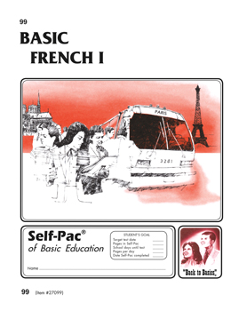 High School French I Pace 99 by Accelerated Christian Education ACE 3 of 12 Curriculum Express