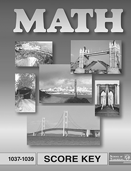 4th Grade Math Answer Key 1037-1039 by Accelerated Christian Education ACE Workbook Curriculum Express
