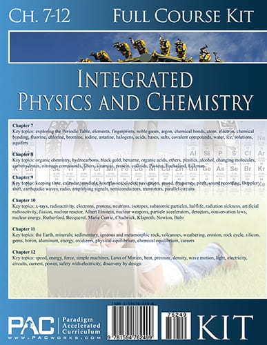 Integrated Physics and Chemistry, Year 2 Kit from Paradigm Accelerated Curriculum Textbook Curriculum Express