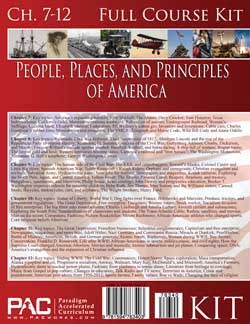 The People, Places, and Principles of America (US History) Second-Year Kit from Paradigm Accelerated Curriculum Textbook Curriculum Express