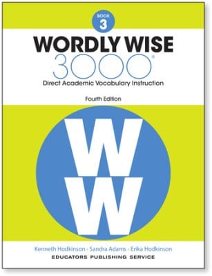 Wordly Wise 3000 (4th Edition) Grade 3 Student Book Workbook Curriculum Express