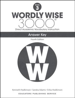 Wordly Wise 3000 (4th Edition) Grade 3 Key Paperback Curriculum Express