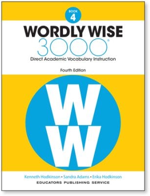 Wordly Wise 3000 (4th Edition) Grade 4 Student Book Workbook Curriculum Express