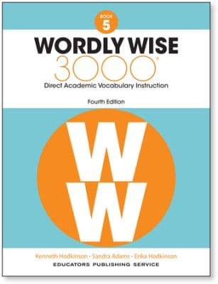 Wordly Wise 3000 (4th Edition) Grade 5 Student Book Workbook Curriculum Express
