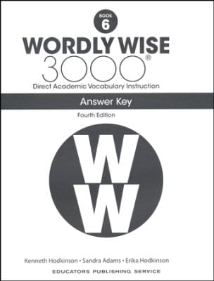 Wordly Wise 3000 (4th Edition) Grade 6 Key Paperback Curriculum Express