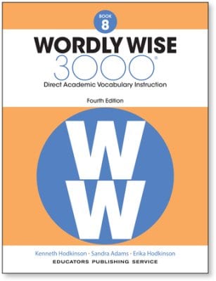 Wordly Wise 3000 (4th Edition) Grade 8 Student Book Workbook Curriculum Express