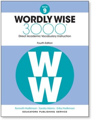 Wordly Wise 3000 (4th Edition) Grade 9 Student Book Workbook Curriculum Express