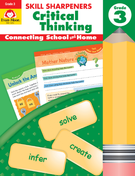 Skill Sharpeners Critical Thinking Grade 3 Activity Book from Evan-Moor Clearance Curriculum Express