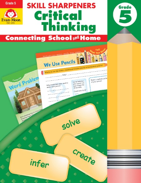 Skill Sharpeners Critical Thinking Grade 5 Activity Book from Evan-Moor Clearance Curriculum Express