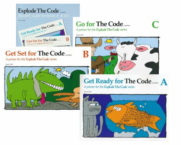 Explode the Code, Get Ready Bundle (Books A, B, & C) with Teacher Guide Teacher's Guide Curriculum Express