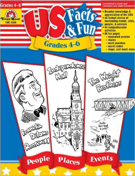 U.S. Facts & Fun Grades 4-6 from Evan-Moor Clearance Curriculum Express