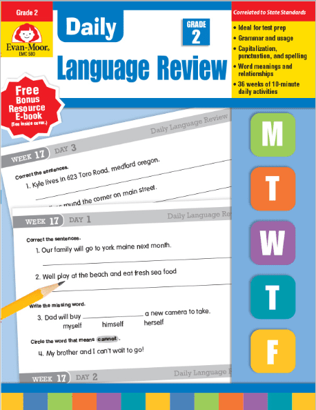 Daily Language Review, Grade 2, from Evan-Moor Clearance Curriculum Express
