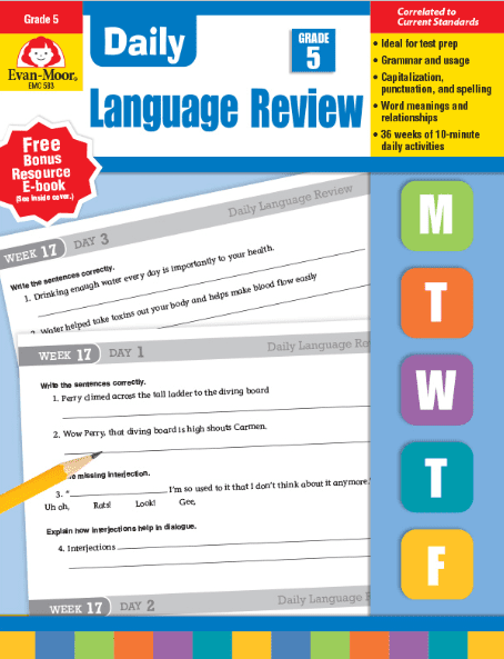 Daily Language Review, Grade 5, from Evan-Moor Clearance Curriculum Express