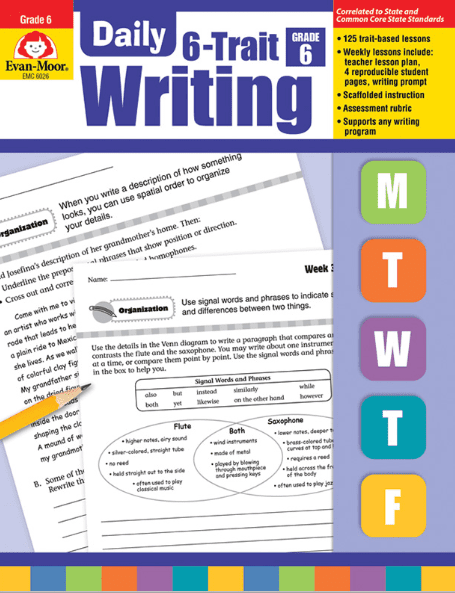 Daily 6-Trait Writing, Grade 6 from Evan-Moor Clearance Curriculum Express
