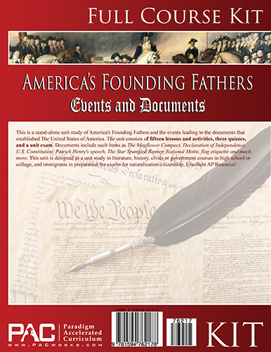 America’s Founding Fathers-Events & Documents Kit from Paradigm Kit Curriculum Express