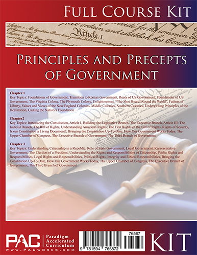 The Principles and Precepts of Government from Paradigm Kit Curriculum Express
