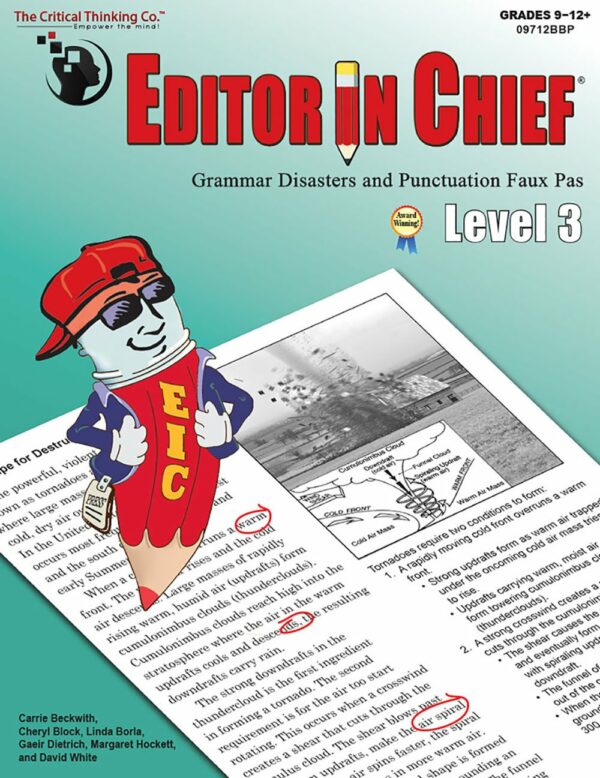 Editor in Chief Level 3 from Critical Thinking Company Paperback Curriculum Express