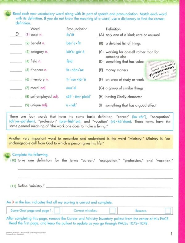 7th Grade Social Studies Pace Set from Accelerated Christian Education ACE